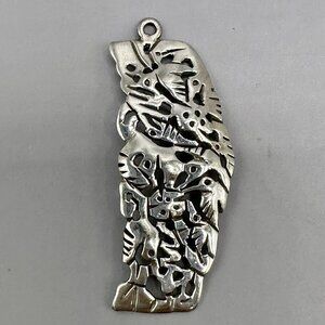 Alon Diller Hummingbirds Pendant Signed 950 Silver Taxco Mexico Organic Modern